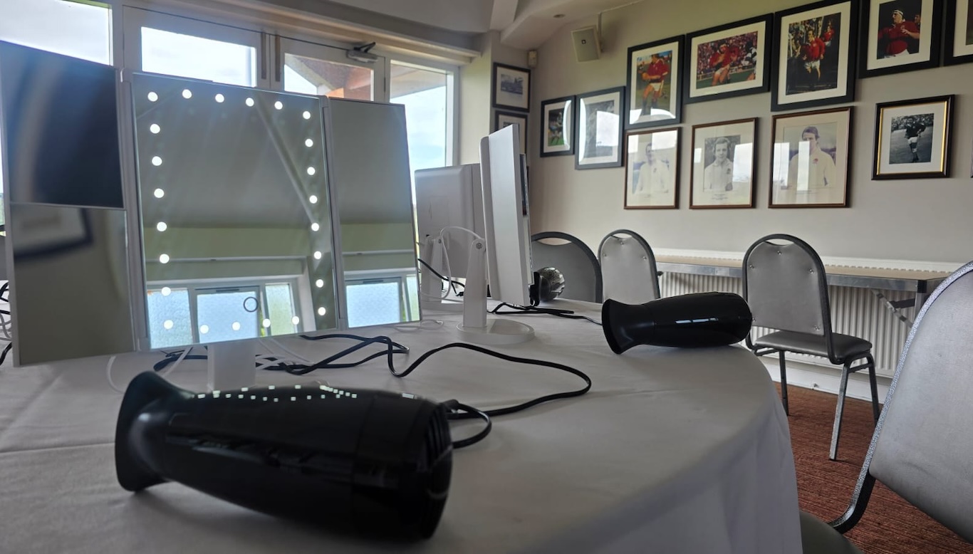 Glamping village near Lytham Festival with spacious tents, real beds, solar lighting, and modern facilities including a pamper room and bar.